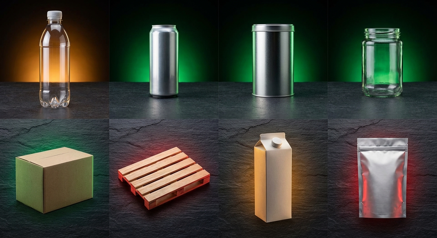 RAM recyclability rating breakdown by packaging material type